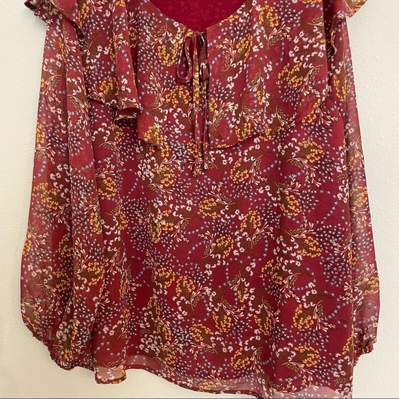 NWOT Bobeau Plus Darla Chiffon Blouse 2X - Picture 8 of 14